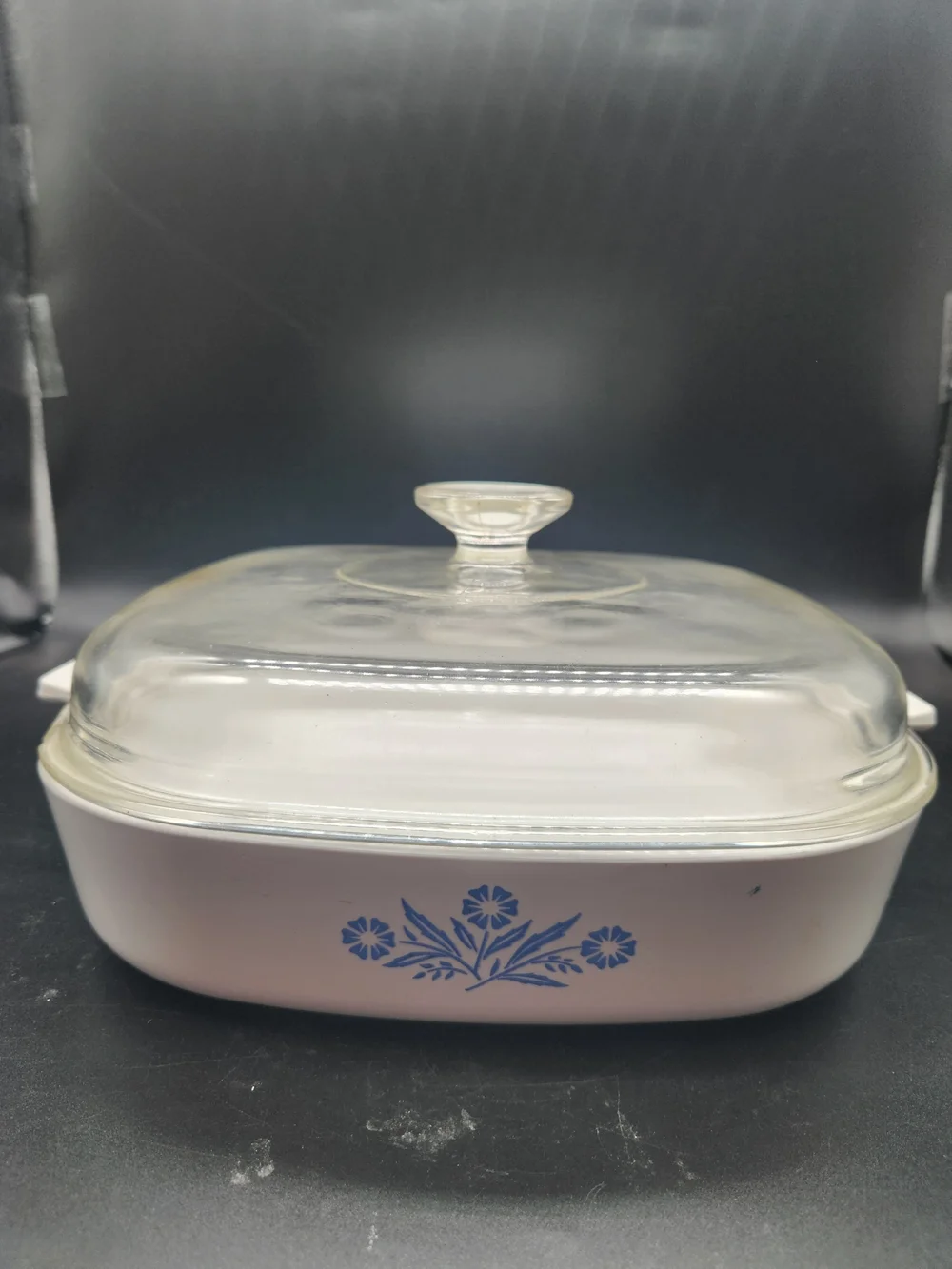 Vintage Corningware Blue Cornflower Oval Casserole Dish W/Lid